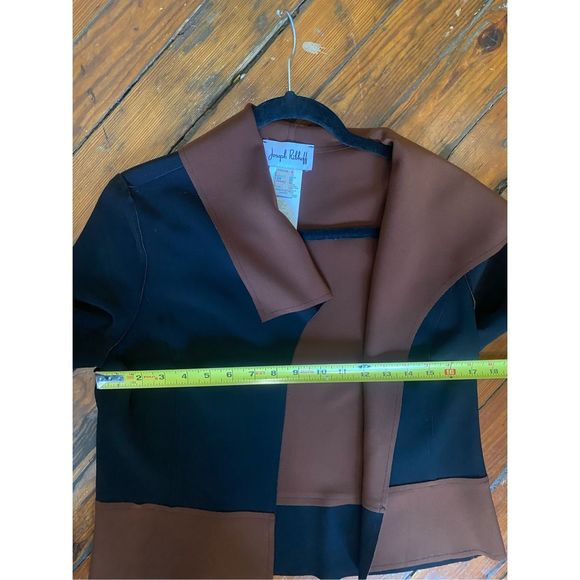 Joseph Ribkoff NWOT Brown Black Colorblock Shacket Jacket, Size 6, MSRP $250 - Picture 11 of 12